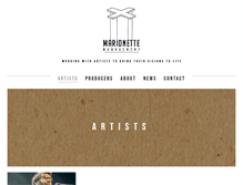 Tablet Screenshot of marionettemgmt.com